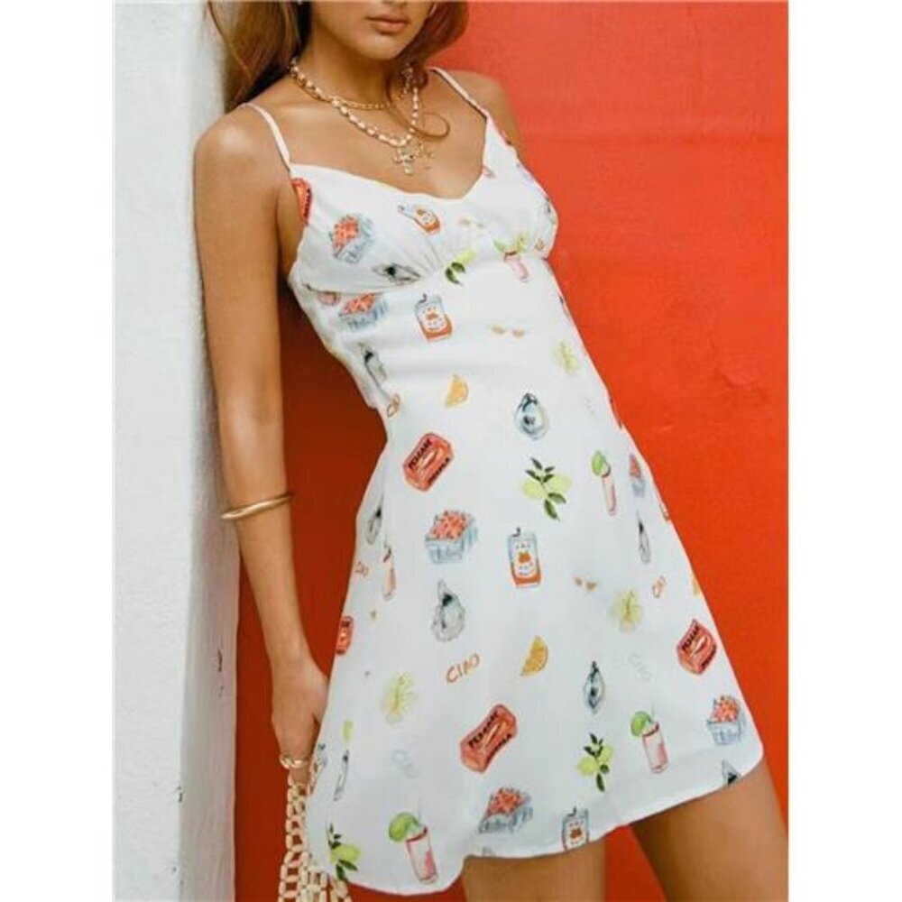 Printed V-Neck Cami Dress - Picture 2 of 4